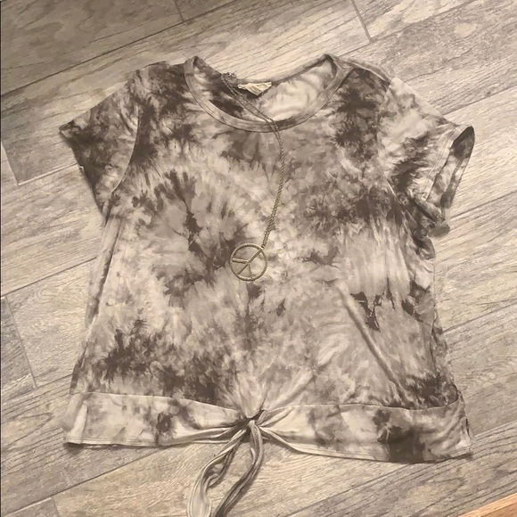 No Comment tie front tie-dye tee - Picture 1 of 1